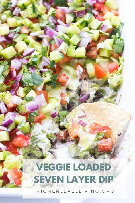 Summer Dip Recipes, Poolside Snacks, Cold Dips, Seven Layer Dip, Bite Size Food, No Meat, Layer Dip, Appetizer Bites, 7 Layer