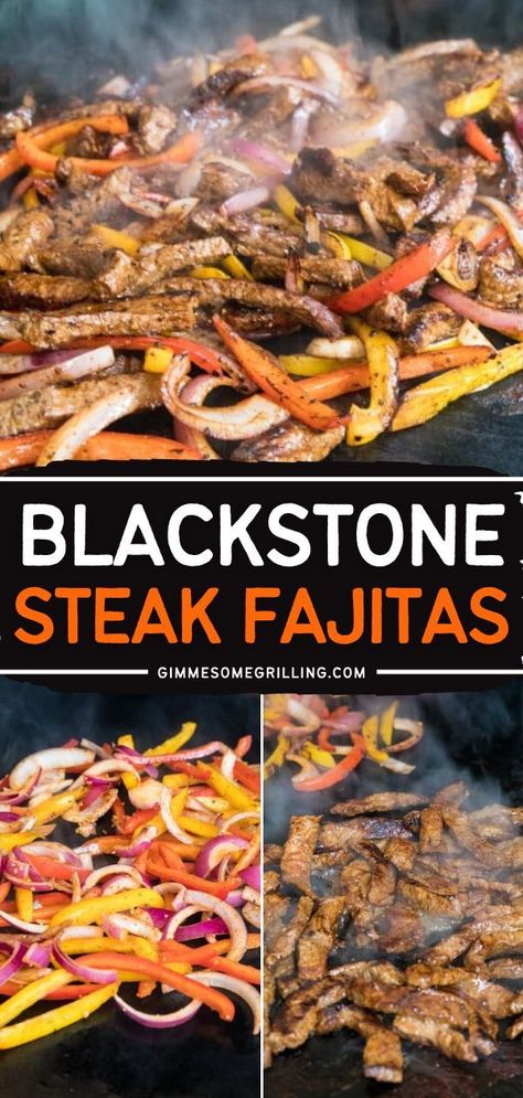 Black Stone Steak, Fajitas Blackstone, Blackstone Steak, Griddle Meals, Stone Dishes, Blackstone Meals, Blackstone Ideas, Griddle Ideas, Camping Griddle