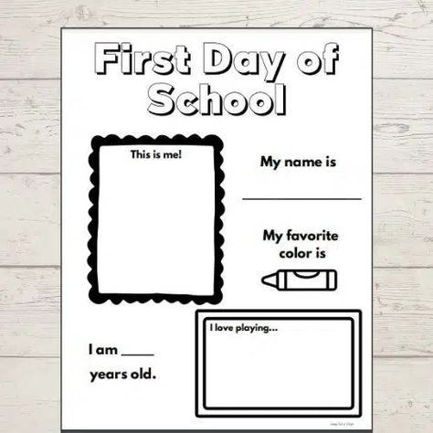 Back To School Activities For Preschoolers First Day, First Day Of School Paper, First Day Of Kindergarten Activities Free Printable, First Day Of School Worksheets Preschool, First Week Of School Activities Preschool, First Day Of School Activities Kindergarten, First Day Of First Grade Activities, 1st Day Of Preschool Activities, First Day Of Class Activities