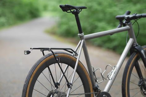 Mica is a Rear Rack for Bikes Without Rack Mounts | The Radavist | A group of individuals who share a love of cycling and the outdoors. Site Icon, Rear Bike Rack, Super Adventure, Adventure Bike, Bike Rack, Vintage Bicycles, Dry Bag, Still Working, Contest Design