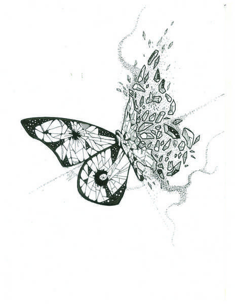 Injured Butterfly Tattoo, Butterfly Turned To Dust Tattoo, Wounded Butterfly Tattoo, Disintegrating Butterfly Tattoo, Broken Wings Sketch, Butterfly Turning To Dust Tattoo, Fading Butterfly Tattoo, Shattered Butterfly Tattoo, Dead Butterfly Tattoo