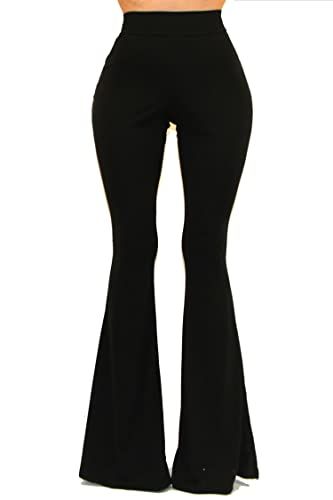 Bell Bottom Leggings Outfits, Black Bell Bottoms, Black Flared Leggings, Pajama Bottoms Womens, High Waist Yoga Pants, Bell Bottom Pants, Tights Outfit, Velvet Pants, Flare Leggings