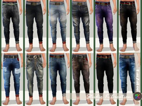 Sims 4 Cc Men Jeans, Sims4cc Clothes, Roll Up Jeans, Sims 4 Male, Male Jeans, Sims 4 Toddler Clothes, Sims 4 Men Clothing, Sims 4 Male Clothes, Cc Sims4