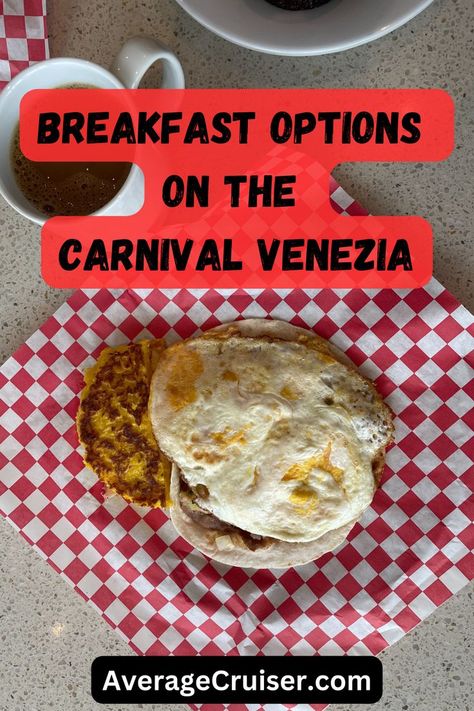 Check out the guide to where to find your breakfast spot on board the new Carnival Venezia! Carnival Miracle, Carnival Pride, Carnival Valor, Carnival Legend, Carnival Horizon, Carnival Sunshine, Carnival Vista, Carnival Breeze, Main Dining Room