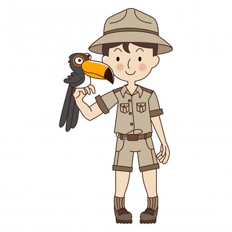 Zookeeper man | Premium Vector #Freepik #vector #people #man #character #cartoon Zoo Keeper, Vector People, Character Cartoon, Man Character, Drawing Challenge, Show And Tell, Drawing People, Cartoon Drawings, Classroom Decorations