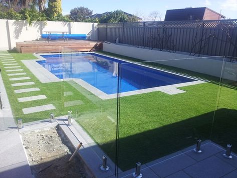 Pool Paving, Leisure Pools, Pool Landscape Design, Concrete Pool, Backyard Pool Landscaping, Swimming Pools Backyard, Artificial Turf, Inground Pools, Small Backyard Pools