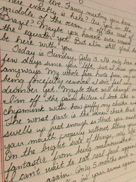 Wrote a letter to my husband about my wisdom teeth--or lack thereof Handwritten Letters Ideas, Cute Handwritten Letters, Love Letter To My Husband, A Letter To My Husband, Letter To My Husband, Handwriting Inspo, Letters Ideas, Letters To My Husband, Handwriting Examples