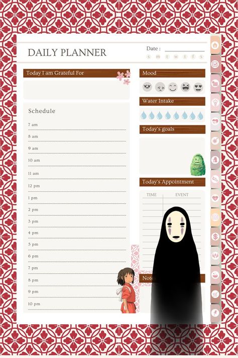 Organized your life and save your time with this beautiful Ghibli Planner. Get Yours Now 😘 Studio Ghibli Planner, Ghibli Classroom, Kawaii Digital Planner, Anime Planner, Journal Daily Planner, Schedule Ideas, Teacher Cartoon, Ipad Goodnotes, To Do Planner