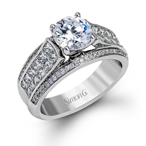 Simon G Engagement Rings MR2462 [it will always be <3] Engagement Rings Bands, Simon G Jewelry, Heart Promise Rings, Rings Bands, Solitaire Rings, Elegant Engagement Rings, Princess Cut Diamonds, Gold Jewelry Fashion, White Diamonds