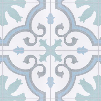 EliteTile Matteo 9.75" x 9.75" Porcelain Field Tile in Aqua Patterned Wall, Historic Renovation, Matte Tile, Merola Tile, Porcelain Floor, Natural Stone Tile, Porcelain Flooring, Cement Tile, Renovation Ideas