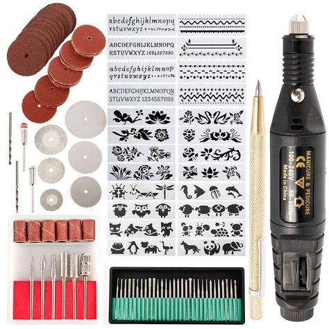 Dremel Engraving, Pen Diy, Animal Stencil, Engraving Tools, Wood Burning Kits, Jewelry Glass, Flower Stencil, Epoxy Resin Wood, Letter Stencils