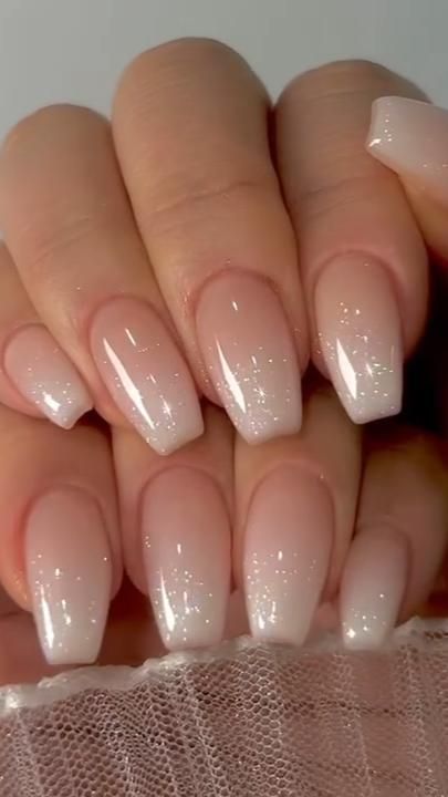 Ombre Gel Nails, Nail Extensions Acrylic, Wedding Day Nails, Fall Nail Ideas, Glittery Nails, Ombre Nails Glitter, Ombre Acrylic Nails, Ombre Nail Designs, Bride Nails