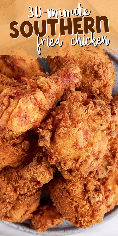 It doesn't get better than this - crispy, juicy, oh-so-delicious fried chicken! Paula Deen Fried Chicken, Bojangles Fried Chicken Recipe, Cajun Fried Chicken, Southern Fried Chicken Recipe, Best Fried Chicken Recipe, Fried Chicken Seasoning, Chicken Seasoning Recipes, Cooking Fried Chicken, Easy Fried Chicken