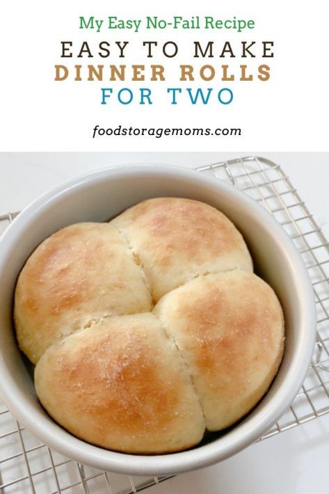 Dinner Rolls For Two, Rolls For Two, Soft Dinner Rolls, Recipe For 1, Small Batch Baking, Easy To Make Dinners, Biscuit Bread, Single Serving Recipes, Dinner Rolls Recipe