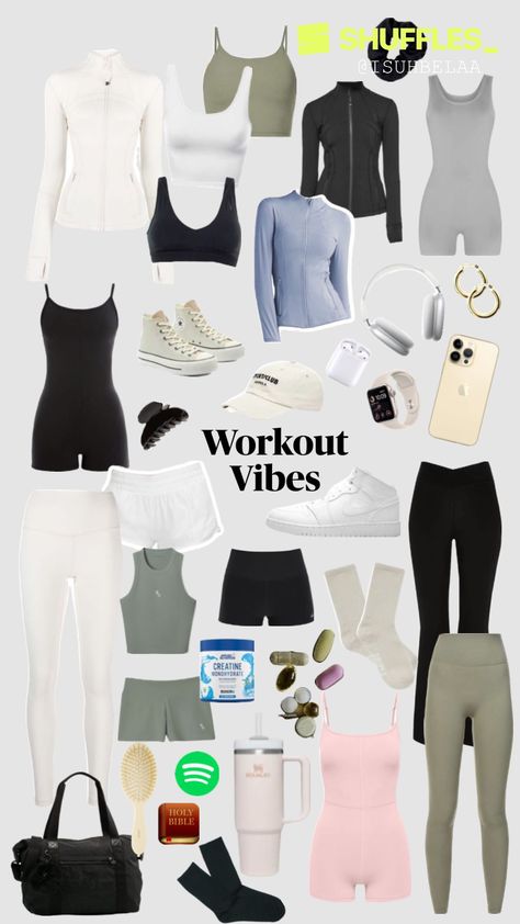 #workout #workoutoutfit #workoutfit #wishlist #vanillagirlwishlist #vanillagirl #cleangirl #cleangirlasethetic #christiangirl Spring Gym Outfits, Excersise Outfits, Workout Outfits Aesthetic, Sport Style Woman, Gymwear Outfits, Working Out Outfits, Fitness Wear Outfits, Fashion Capsule Wardrobe, Gym Workout Outfits