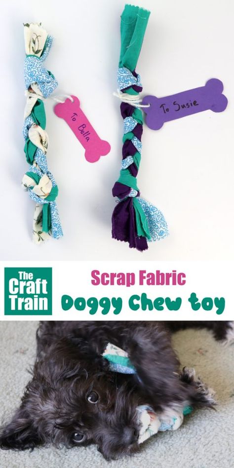 DIY dog toy made from scrap fabric. This is a fun and easy toy you can make for your dog and makes a great handmade gift! #diydogtoy #pets #fabric #handmadegifts Scrap Fabric Dog Toys, Diy Dog Sweater, Miniature Poodles, Craft Toys, Sewing Christmas Gifts, Diy Dog Toys, Dog Diy, Fabric Crafts Diy, Scrap Fabric Crafts