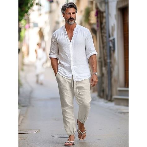 Good product but different sizes need to be careful the same size different colors and one is too small Linen Pants Outfit Men, Linen Outfits For Men, Mens Vacation Outfits, India Fashion Men, Linen Pants Outfit, Mens Linen Pants, Pants Outfit Men, Pants Linen, Linen Men