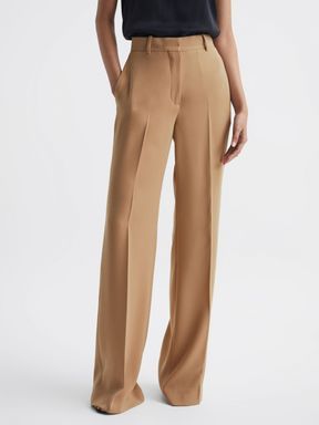 Clothing Women - REISS Beige Slacks, Neutral Trousers, 2024 Clothes, Let Your Hair Down, Suit Trousers, Blazer Mid, Simple Tees, Light Hair, Trouser Suits