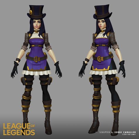 ArtStation - Caitlyn - League of Legends, Sergi Caballer Cosplay League Of Legends, Riot Games, Character Costumes, Gaming Clothes, Iconic Characters, League Of Legends, Monster High