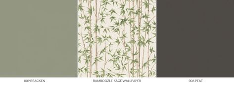 Dream Scheme Ideas: The Bedroom – Woodchip & Magnolia How To Make Headboard, Blue Green Paints, Green Paint Colors, Chinoiserie Style, Pink Cushions, Bamboo Design, Paint Colours, Ticking Stripe, Pink Linen