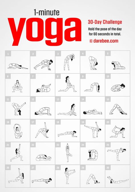 1 Minute Yoga Challenge 30 Day Yoga Challenge, 30 Day Yoga, 30 Day Challenge, Yoga Challenge, Main Page, Online Workouts, 30 Day, Health And Wellness, Yoga