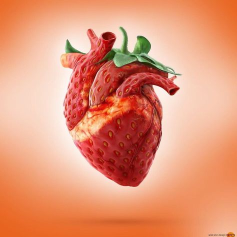 Strawberry Art, Gcse Art Sketchbook, Animals And Plants, Ap Studio Art, Advertising Company, Magazine Layout Design, Heart Painting, Watercolor Heart, Paint And Sip