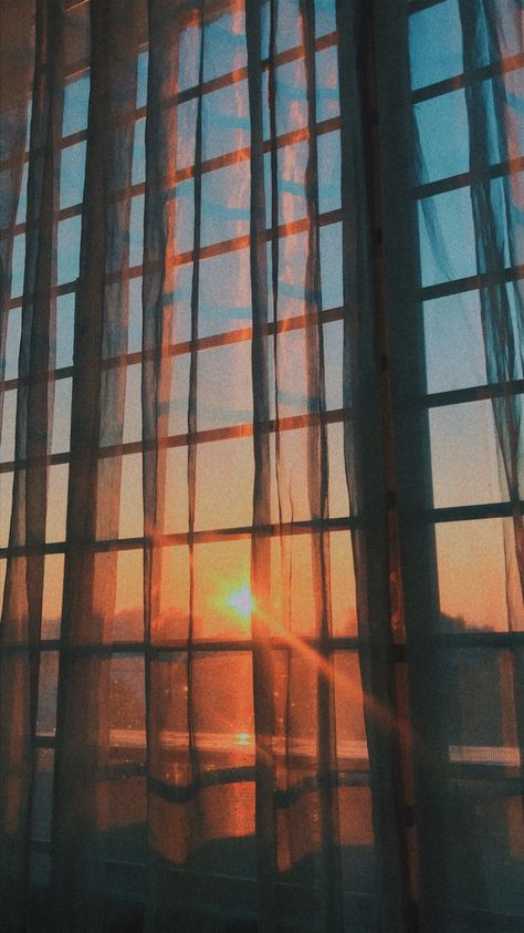 Burnt Orange Rooms, Orange Curtain, Teal Branding, Orange Curtains, Teal And Orange, Light Blue Aesthetic, Iphone Wallpaper Fall, Orange Sunset, Teal Wallpaper