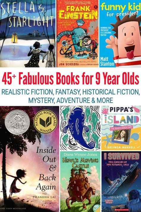 45+ Books for 9 Year Olds: Chapter Books for Fourth Graders #kidsbooks #fourthgrade #elementary #primary #booksforkids 4th Grade Chapter Books, Chapter Books For 4th Grade, Books For 4th Graders, 4th Grade Books, 3rd Grade Books, Craft Spring, Craft For Preschool, Realistic Fiction, Kid Books