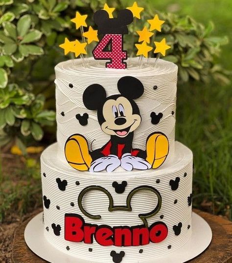 Mickey Mouse Cake Ideas, Mouse Cake Ideas, Mickey Mouse Smash Cakes, Bolo Do Mickey Mouse, Mickey Birthday Cakes, Mickey Mouse Centerpieces, Mickey Mouse Birthday Theme, Mouse Birthday Cake, Mickey Mouse Birthday Cake