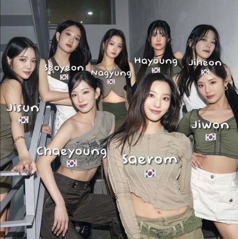 Fromis9 Icons, Kpop Names, Kpop Group Names, Girls Group Names, Jennie Kim Blackpink, Aesthetic Words, Group Photos, Kpop Wallpaper, Kpop Girl Groups