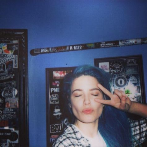 Halsey Blue, Halsey Aesthetic, Halsey, Blue Hair, A Woman, Hair, Blue, Instagram