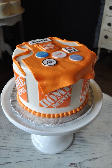 Home Depot Cake Ideas, Home Depot Birthday Party Ideas, Home Depot Party Theme, Home Depot Themed Birthday Party, Home Depot Party, Theme Birthday, Party Cake, Event Ideas, Smash Cake