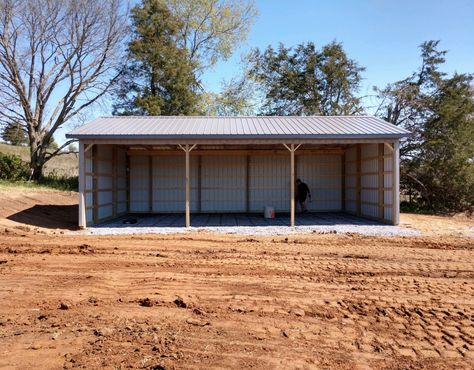 Tractor Shed Plans, Farm Outbuildings, Farm Storage Buildings, Equipment Shed, Timber Frame Garage, Carport Prices, Open Shed, Pole Barn Ideas, Pole Barn Construction