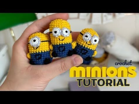 Amigurumi Minion Crochet | How to crochet Little Minions - Keychain - YouTube Minion Crochet Patterns, Minion Crochet, Easy Amigurumi, Minion Movie, A Minion, Amigurumi Tutorial, Crochet Design Pattern, Crochet Videos Tutorials, Crochet Tutorials