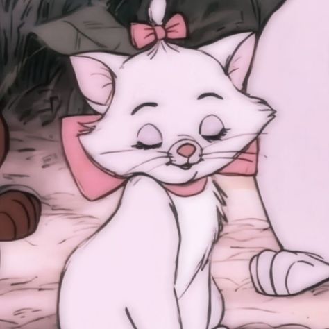 Aristocats Marie Pfp, Princess Stuff Aesthetic, Marie Asthetic, Marie Aesthetic Core, Girly Icon Aesthetic, Maria Aristocats, Marie Aristocats Icon, Pink Aesthetic Character, Marie Core Aesthetic