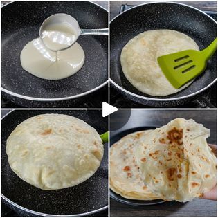 Basic Sweet Dough Recipe, Roti Recipe Easy, Liquid Dough, Batter Bread, Roti Recipe, Sweet Dough, Flatbread Recipes, Garlic Recipes, No Knead