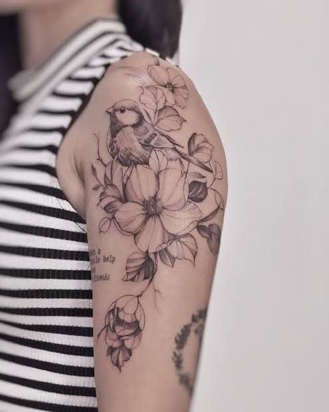 Mum Tattoo, Rare Tattoos, Bluebird Tattoo, Bird Tattoos For Women, Ma Tattoo, Floral Tattoo Shoulder, Tattoos To Cover Scars, Butterfly Tattoos For Women, Forearm Tattoo Women