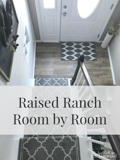 Raised Ranch Interior Ideas Kitchen, Split Level Ranch Addition Ideas, Split Ranch Living Room Ideas, Updating A Raised Ranch Exterior, Split Ranch Kitchen Remodel, Decorating A Raised Ranch Living Room, Raised Ranch Bathroom Ideas, Split Level House Decorating, High Ranch Foyer Ideas