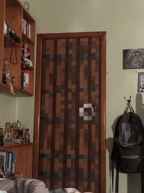 Minecraft Door, Minecraft Room Decor, Minecraft Decoration, Minecraft Bedroom, Minecraft Room, Minecraft Designs, Dream Room Inspiration, Room Makeover Inspiration, Cute Room Decor