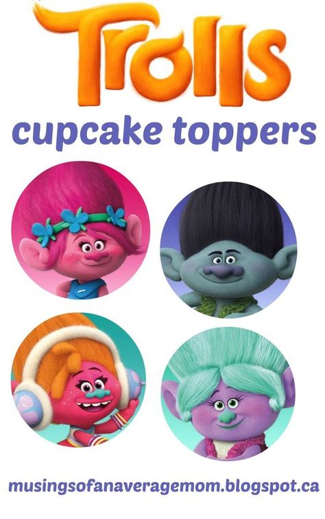 trolls movie party printables  The Ultimate Pinterest Party, Week 117 Trolls Cakes, Trolls Cupcake Toppers, Troll Cupcakes, Trolls Cake, Trolls Party, Trolls Birthday Party, Kid Cupcakes, Troll Party, Trolls Movie