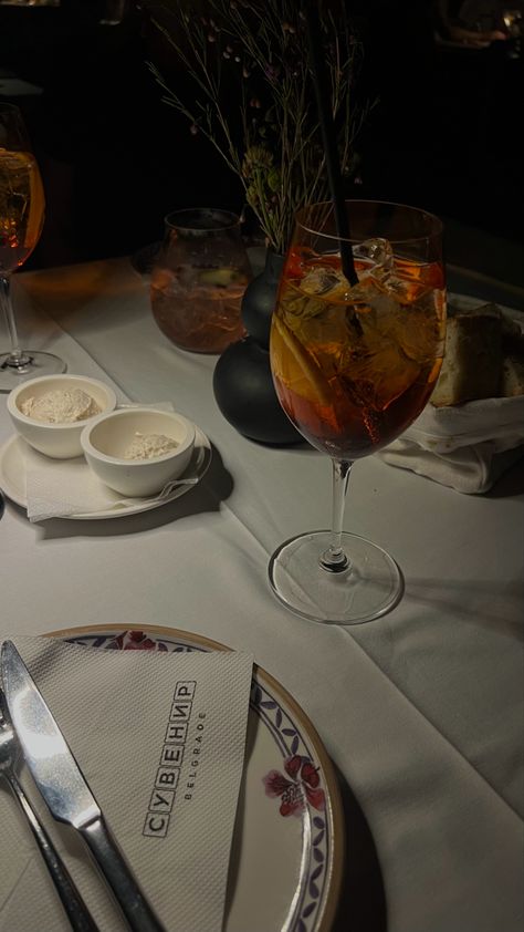 aperol spritz Beograd Aesthetic, Belgrade Aesthetic, Dinner Time, Insta Story, Aesthetic Food, Vision Board, Quick Saves