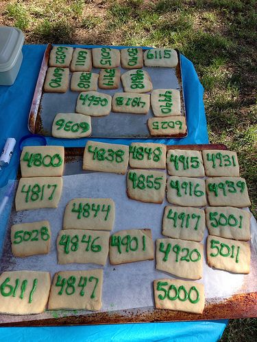 House number cookies for neighborhood party | I thought this… | Flickr Block Party Ideas, Hoa Ideas, Block Party Food, Neighborhood Ideas, Number Cookies, Halloween Block Party, Summer Block Party, Neighborhood Block Party, Fall Blocks