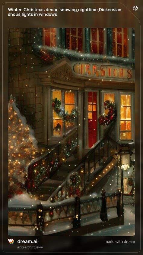 Beautiful Christmas Scenes, Winter Christmas Scenes, Christmas Scenery, Christmas Wallpaper Backgrounds, Christmas Artwork, Christmas Tale, Warm Christmas, Vintage Christmas Images, Christmas Night