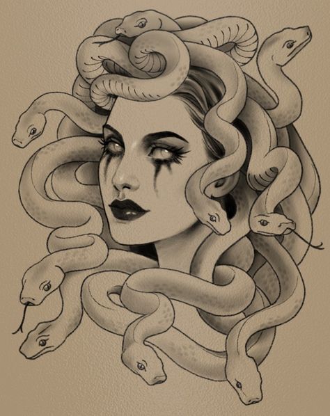 Medusa Tarot Card Tattoo, Medusa Artwork, Medusa Tattoos, Monster List, Tarot Card Tattoo, Medusa Art, Eyes Drawing, Medusa Tattoo, Ascended Masters