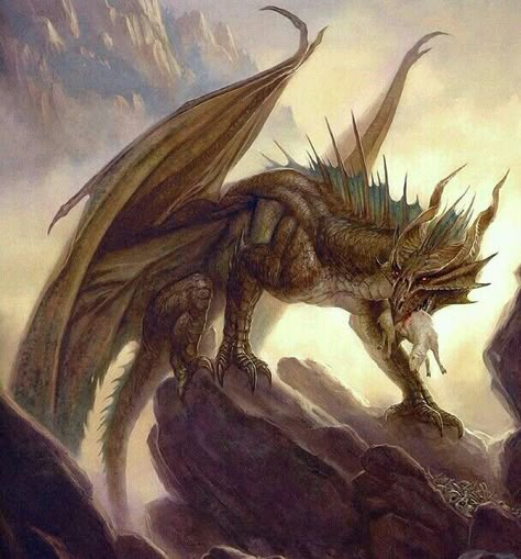 Ddraig Bronze Dragon Art, Bronze Dragon Dnd, Todd Lockwood, Dragon Medieval, Fantasy Dragons, Bronze Dragon, Here There Be Dragons, Dragon's Lair, Cool Dragons