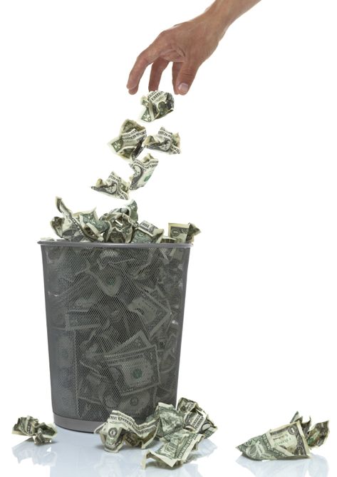 Hand throwing money into a trash can Throwing Money, Savings Strategy, Money Saving Strategies, Mortgage Payment, Cash Envelopes, Cash Flow, Budgeting Tips, Spending Money, Save Money