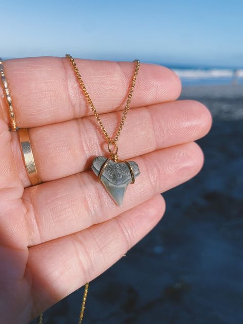 Shark Tooth Necklace Aesthetic, Oceanic Jewelry, Shark Teeth Jewelry, Surf Jewelry, Ocean Necklace, Shark Tooth Necklace, Tooth Necklace, Ocean Jewelry, Shark Tooth