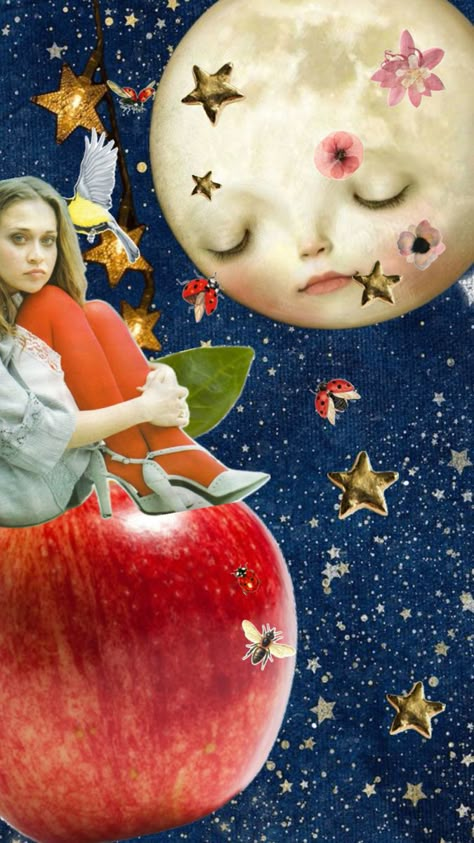 Fiona Apple traveling across the universe on a giant apple 🍎 Fiona Apple Grad Cap, Fiona Apple Across The Universe, Across The Universe Fiona Apple, Fiona Apple Wallpaper Iphone, Fiona Apple Lockscreen, Fiona Apple Art, Fiona Apple Wallpaper, Collage Project, Summer Board