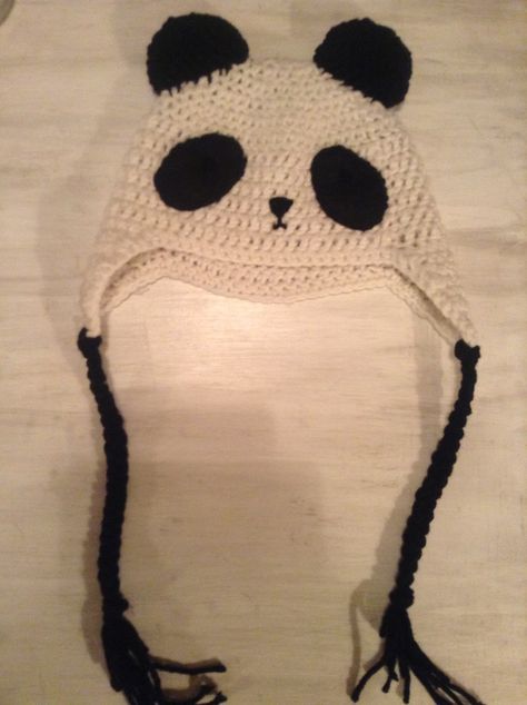 Panda hat from All About Ami Crochet Panda Hat, Caramel Aesthetic, Panda Dog, All About Ami, Apple Hat, Panda Hat, Hat Aesthetic, Cat Beanie, Cap Girl