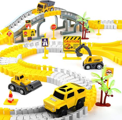 BBLIKE 255 PCS Construction Race Tracks for Kids Boys Toys, Excavators Bulldozers Truck Toy Cars Playset Boys Toys Age 3-8 Girls Birthday Gifts Construction Vehicles Kids Garden Toys Outdoor Kids Garden Toys, Engineering Toys, Race Tracks, Construction Vehicle, Track Toy, Engineering Gifts, Construction Theme, Play Vehicles, Car Toys